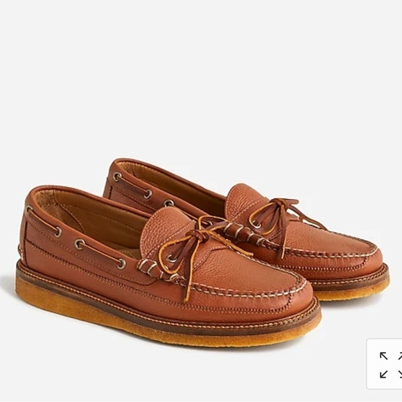 J Crew Camden crepe-sole slip-ons in pebbled leather BE388